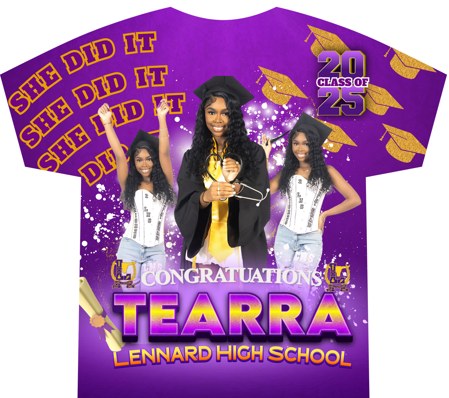 CUSTOM T-SHIRTS - Front and Back